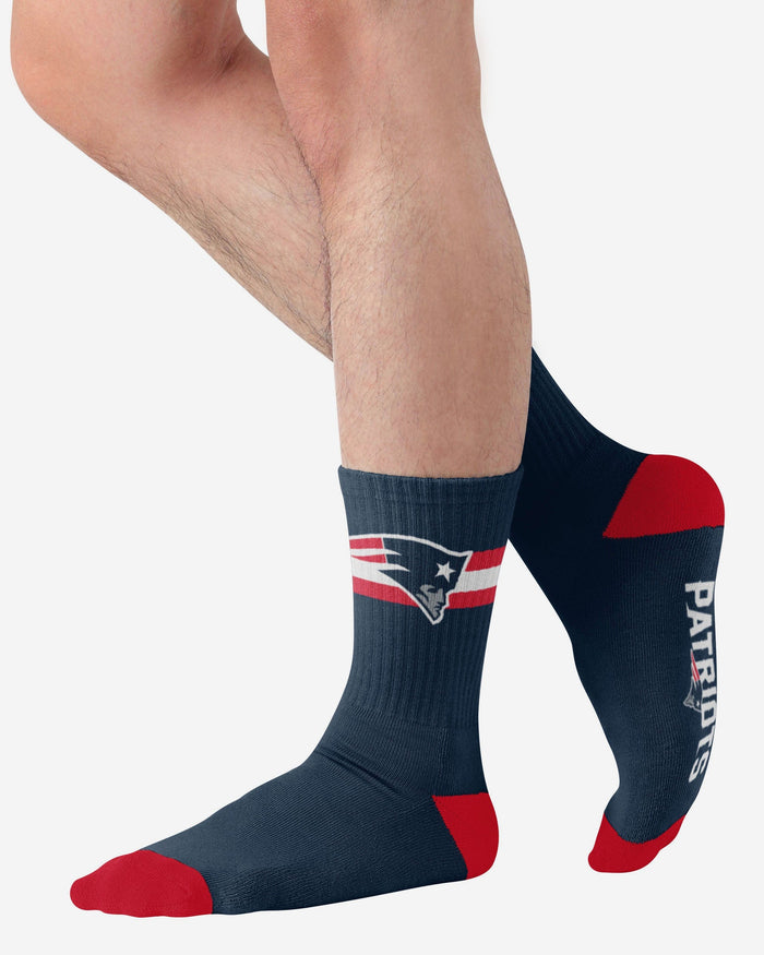 New England Patriots Team Stripe Crew Socks FOCO - FOCO.com