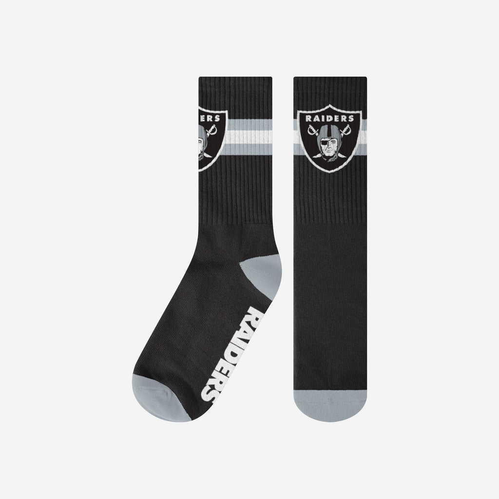 Las Vegas Raiders Team Stripe Crew Socks FOCO S/M - FOCO.com