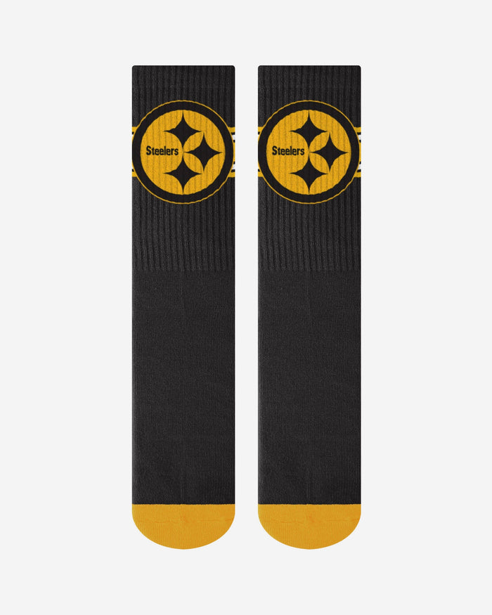 Pittsburgh Steelers Team Stripe Crew Socks FOCO - FOCO.com