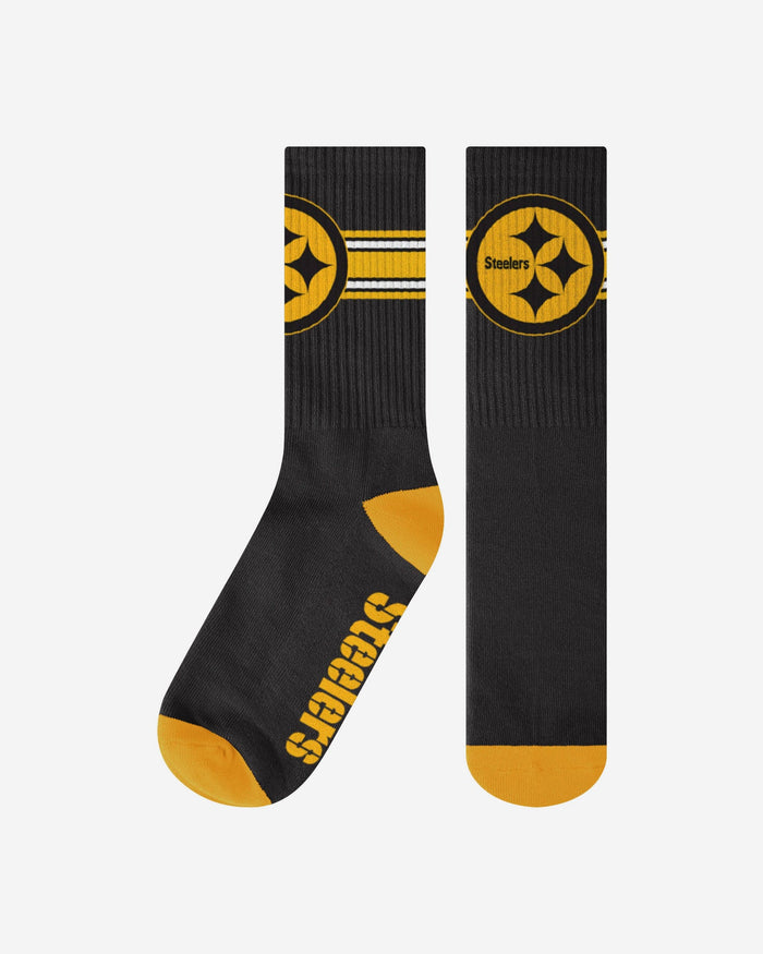 Pittsburgh Steelers Team Stripe Crew Socks FOCO S/M - FOCO.com