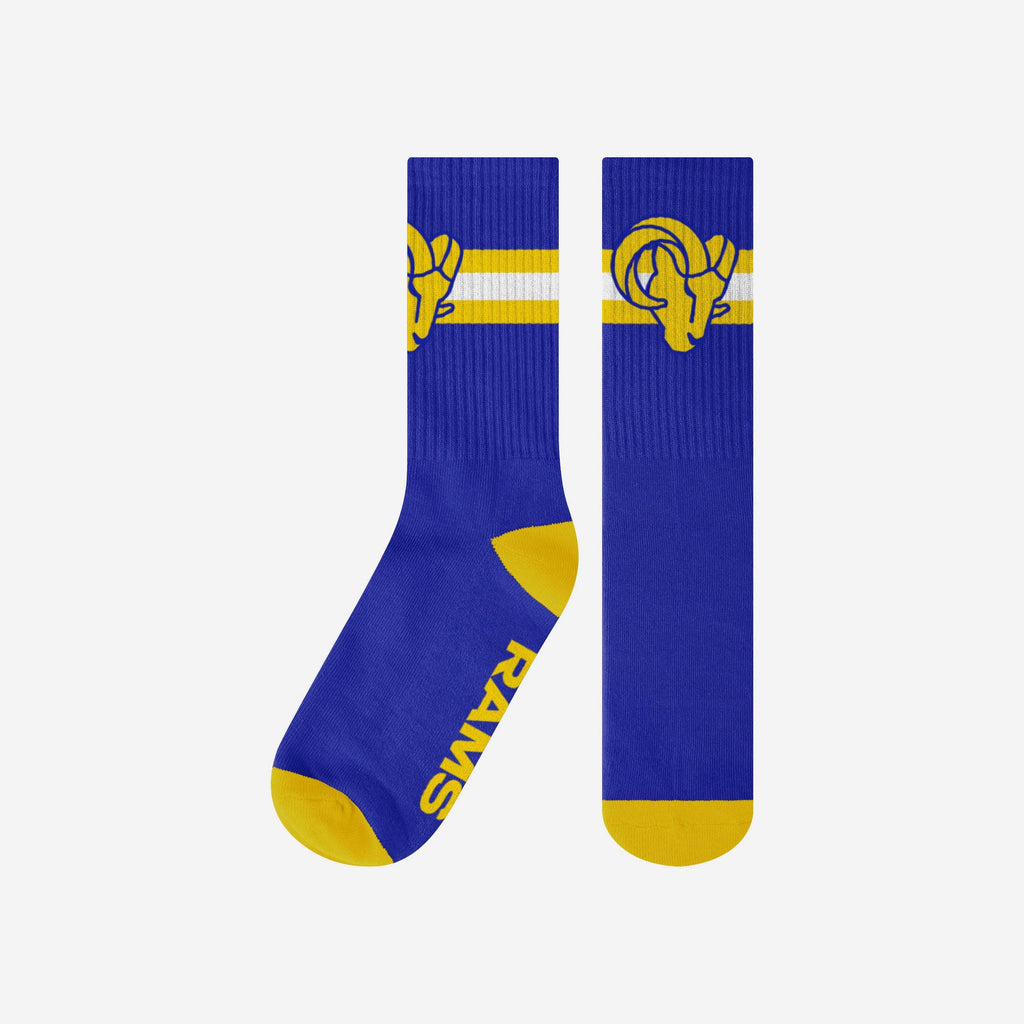 Los Angeles Rams Team Stripe Crew Socks FOCO S/M - FOCO.com