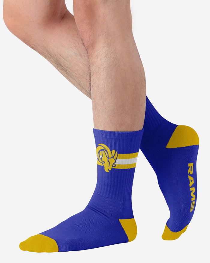 Los Angeles Rams Team Stripe Crew Socks FOCO - FOCO.com