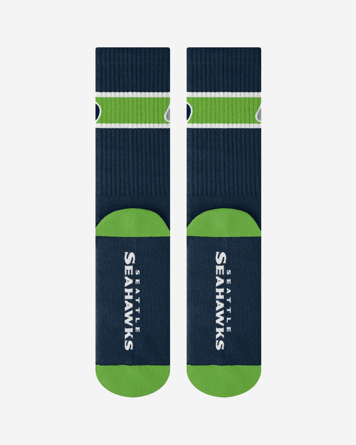 Seattle Seahawks Team Stripe Crew Socks FOCO - FOCO.com