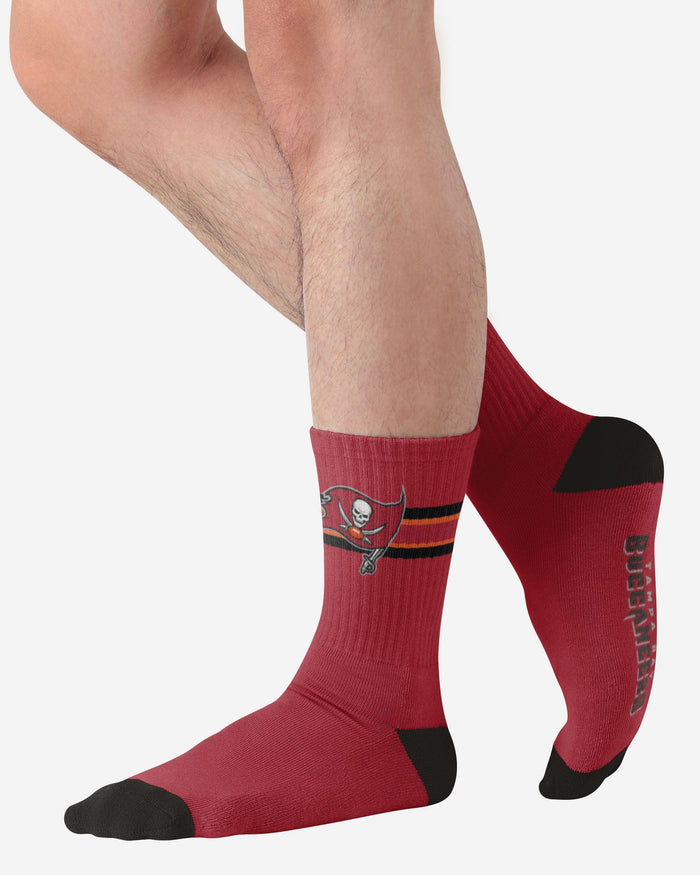 Tampa Bay Buccaneers Team Stripe Crew Socks FOCO - FOCO.com