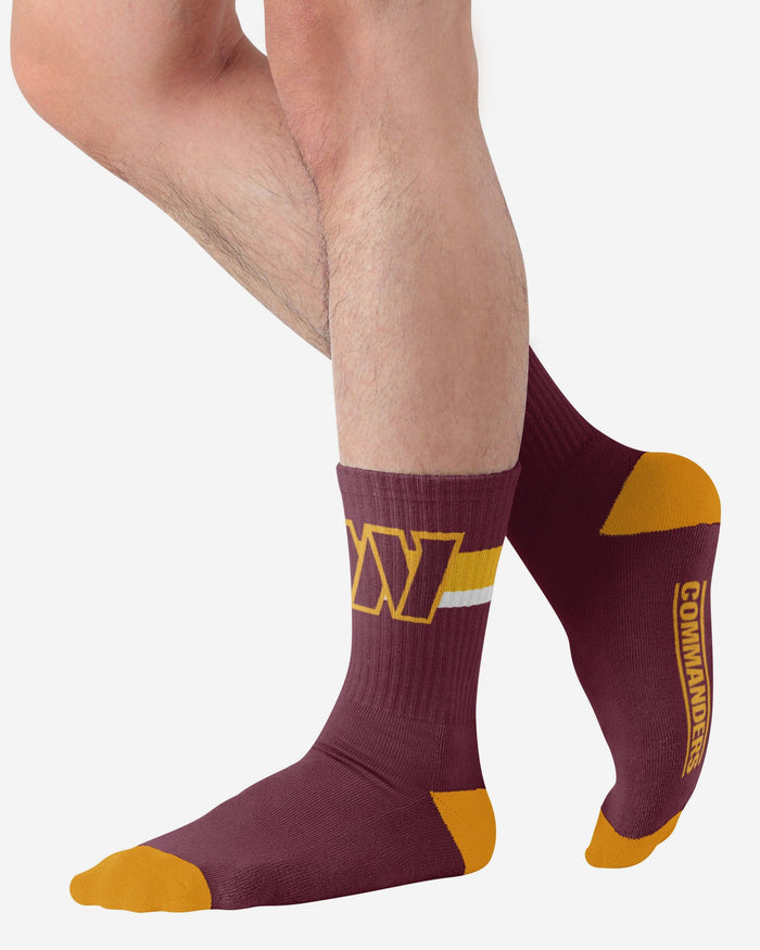 Washington Commanders Team Stripe Crew Socks FOCO - FOCO.com