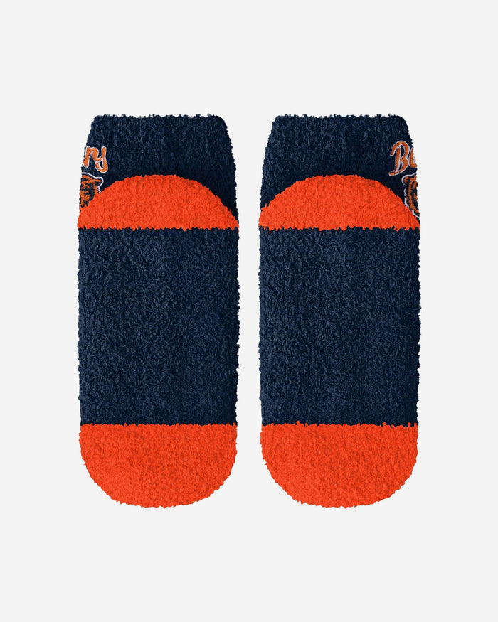 Chicago Bears 2 Pack Womens Script Logo Fuzzy Ankle Socks FOCO - FOCO.com