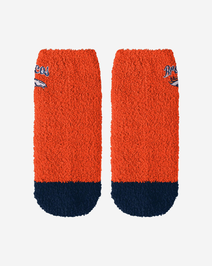 Denver Broncos 2 Pack Womens Script Logo Fuzzy Ankle Socks FOCO - FOCO.com