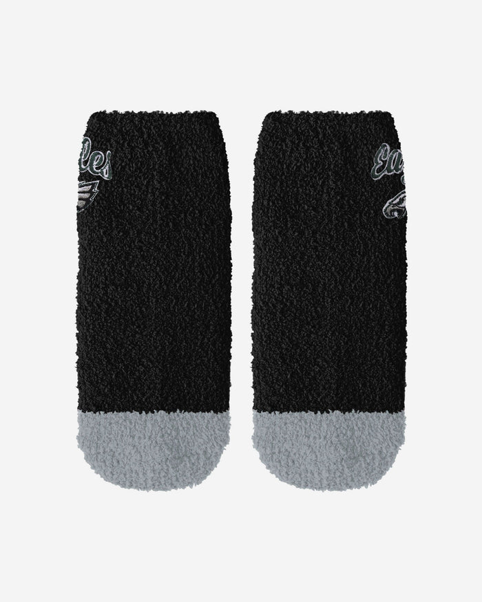 Philadelphia Eagles 2 Pack Womens Script Logo Fuzzy Ankle Socks FOCO - FOCO.com