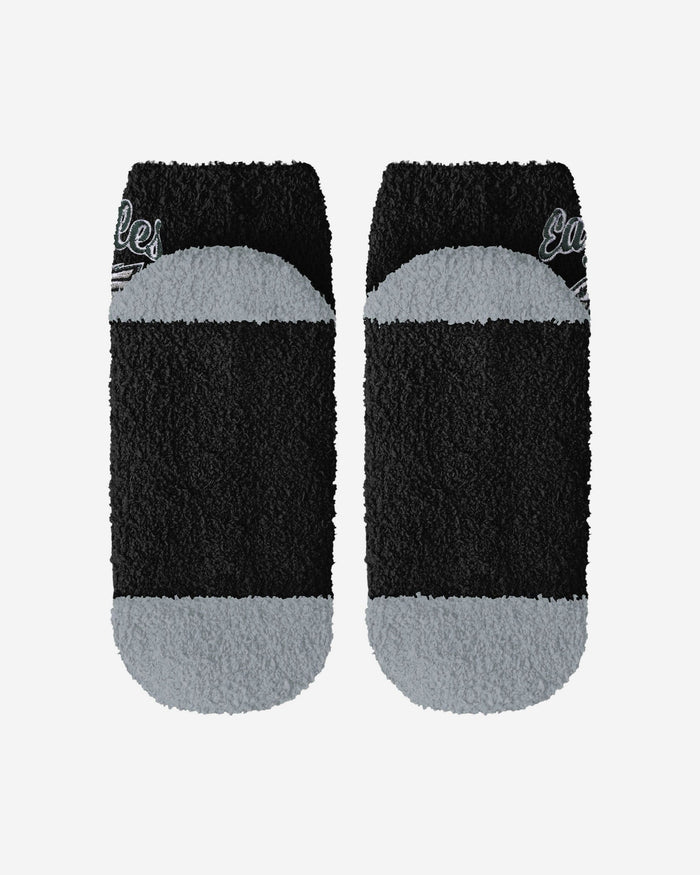 Philadelphia Eagles 2 Pack Womens Script Logo Fuzzy Ankle Socks FOCO - FOCO.com