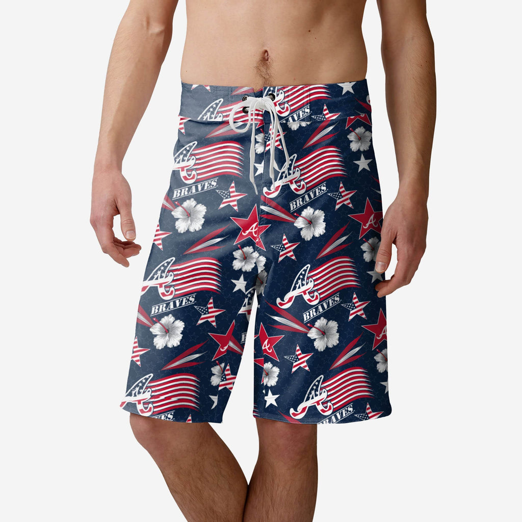 Atlanta Braves Americana Boardshorts FOCO S - FOCO.com