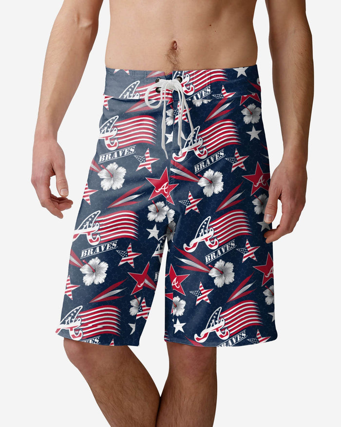 Atlanta Braves Americana Boardshorts FOCO S - FOCO.com