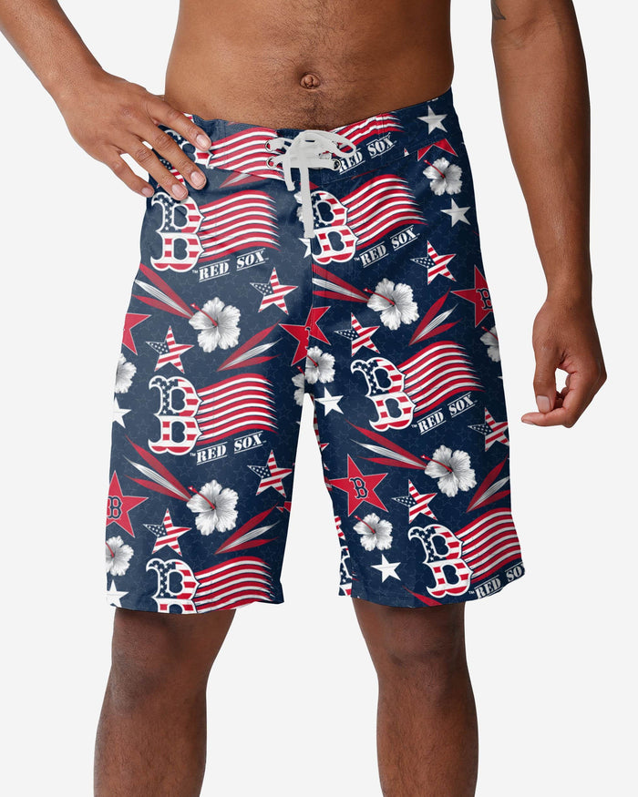 Boston Red Sox Americana Boardshorts FOCO S - FOCO.com