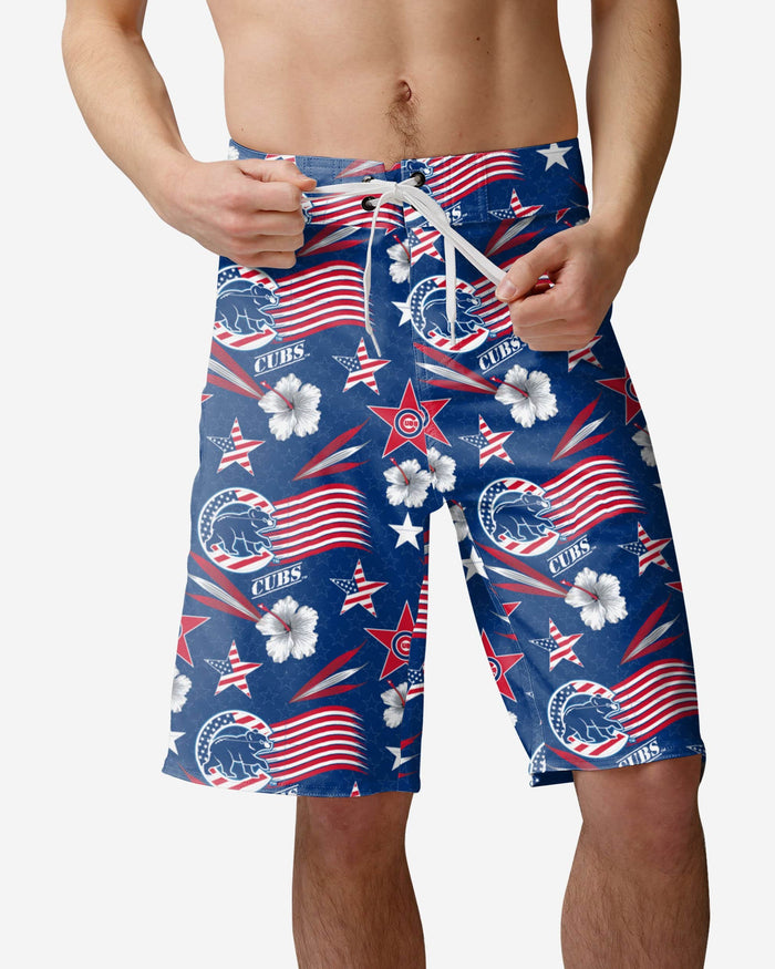 Chicago Cubs Americana Boardshorts FOCO S - FOCO.com