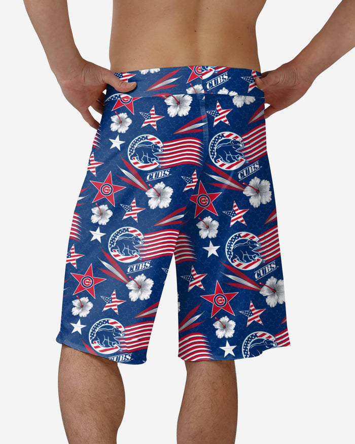 Chicago Cubs Americana Boardshorts FOCO - FOCO.com