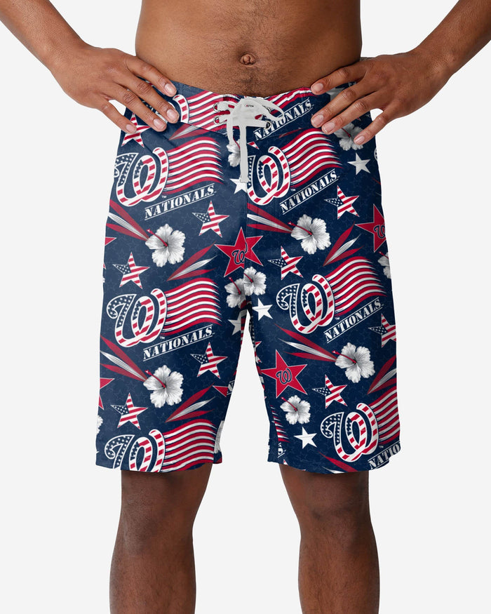 Washington Nationals Americana Boardshorts FOCO S - FOCO.com