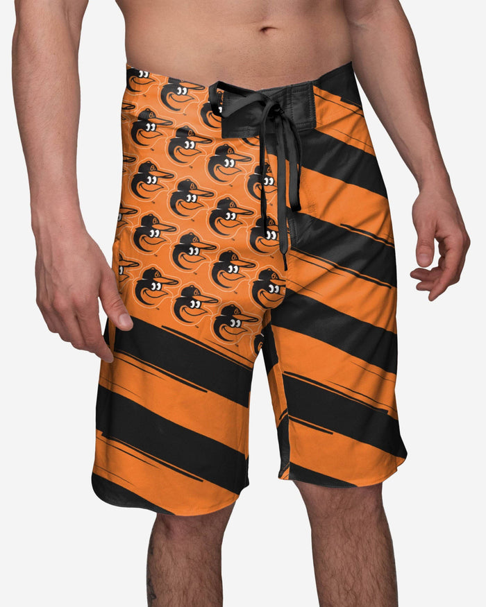 Baltimore Orioles Diagonal Flag Boardshorts FOCO S - FOCO.com