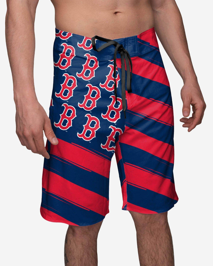 Boston Red Sox Diagonal Flag Boardshorts FOCO S - FOCO.com