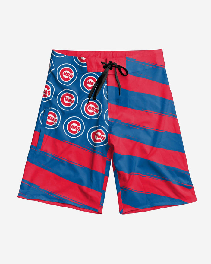 Chicago Cubs Diagonal Flag Boardshorts FOCO - FOCO.com