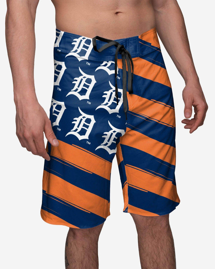 Detriot Tigers Diagonal Flag Boardshorts FOCO S - FOCO.com