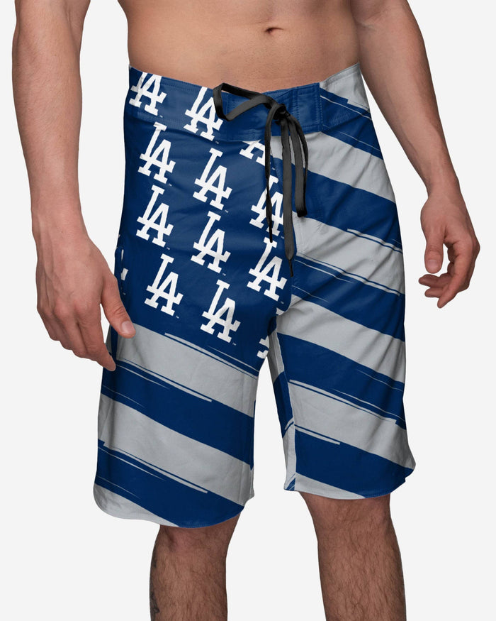 Los Angeles Dodgers Diagonal Flag Boardshorts FOCO S - FOCO.com