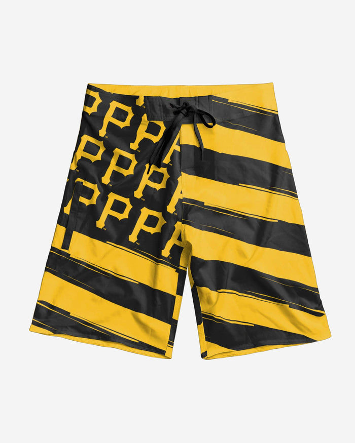 Pittsburgh Pirates Diagonal Flag Boardshorts FOCO - FOCO.com