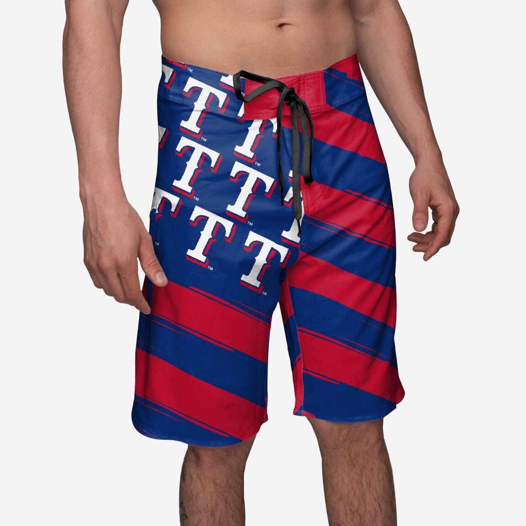 Texas Rangers Diagonal Flag Boardshorts FOCO S - FOCO.com