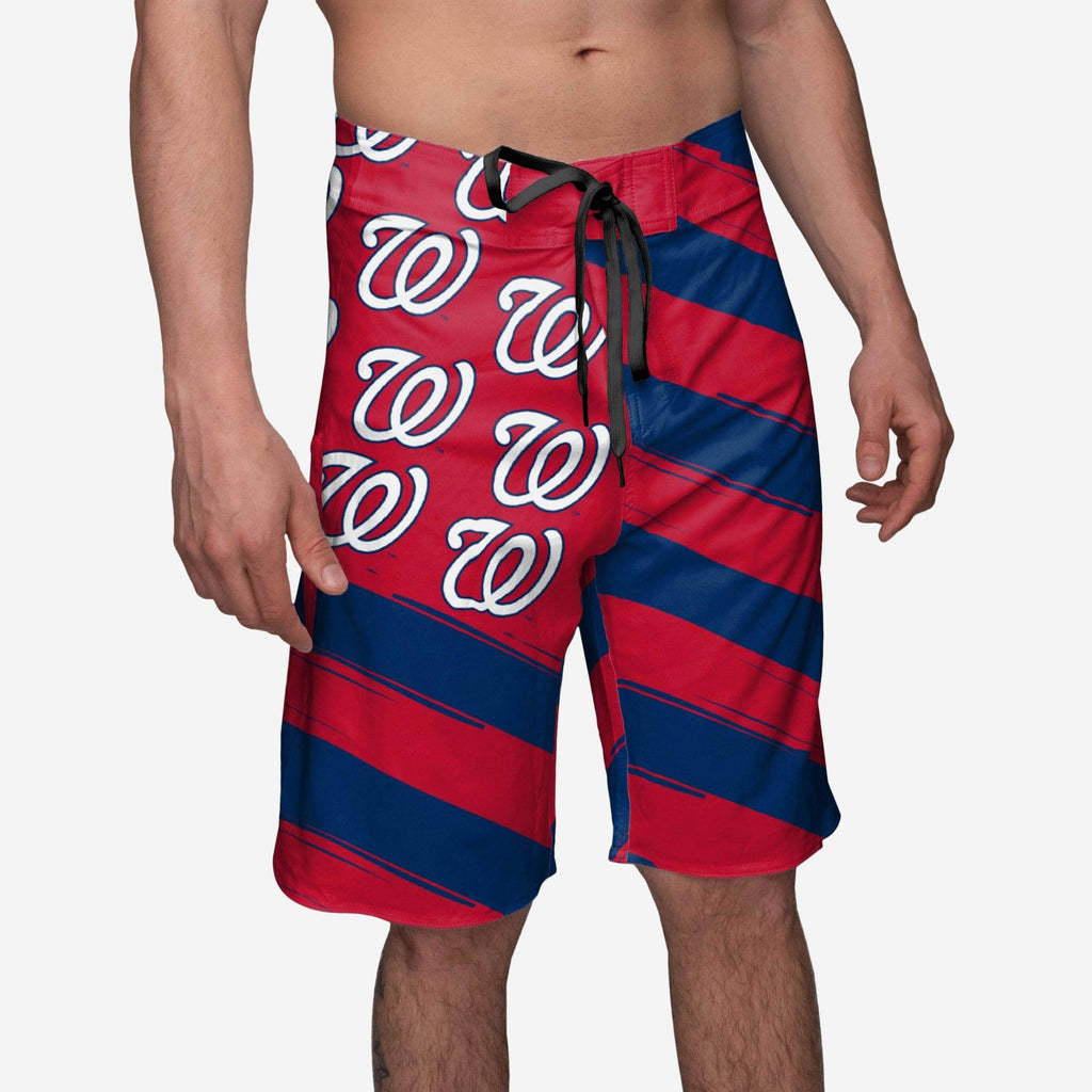 Washington Nationals Diagonal Flag Boardshorts FOCO S - FOCO.com