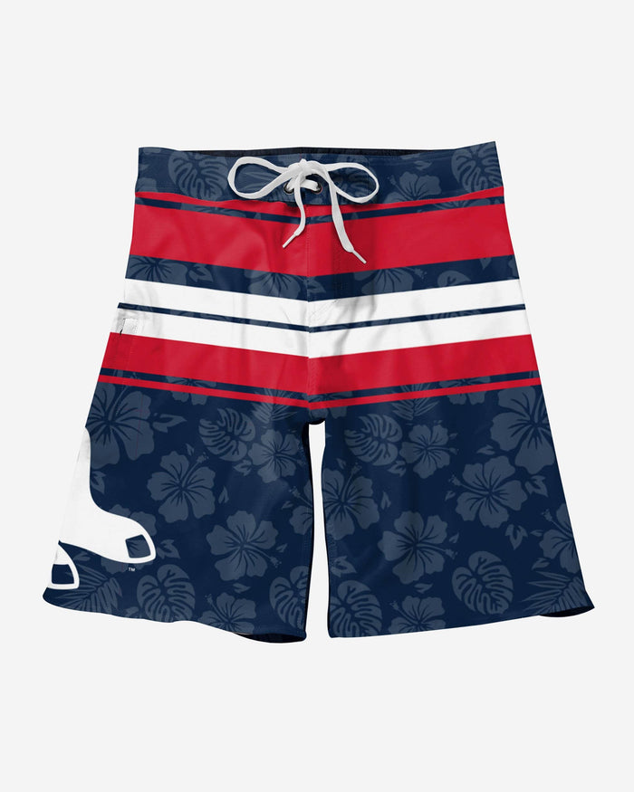 Boston Red Sox Hibiscus Boardwalk Stripe Boardshorts FOCO - FOCO.com