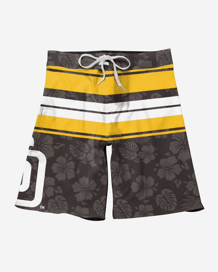 San Diego Padres Hibiscus Boardwalk Stripe Boardshorts FOCO - FOCO.com