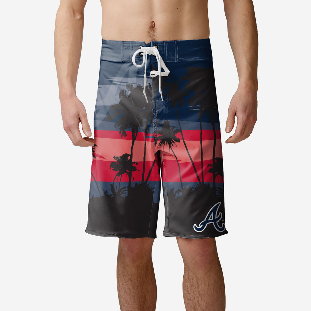 Atlanta Braves Sunset Boardshorts FOCO S - FOCO.com