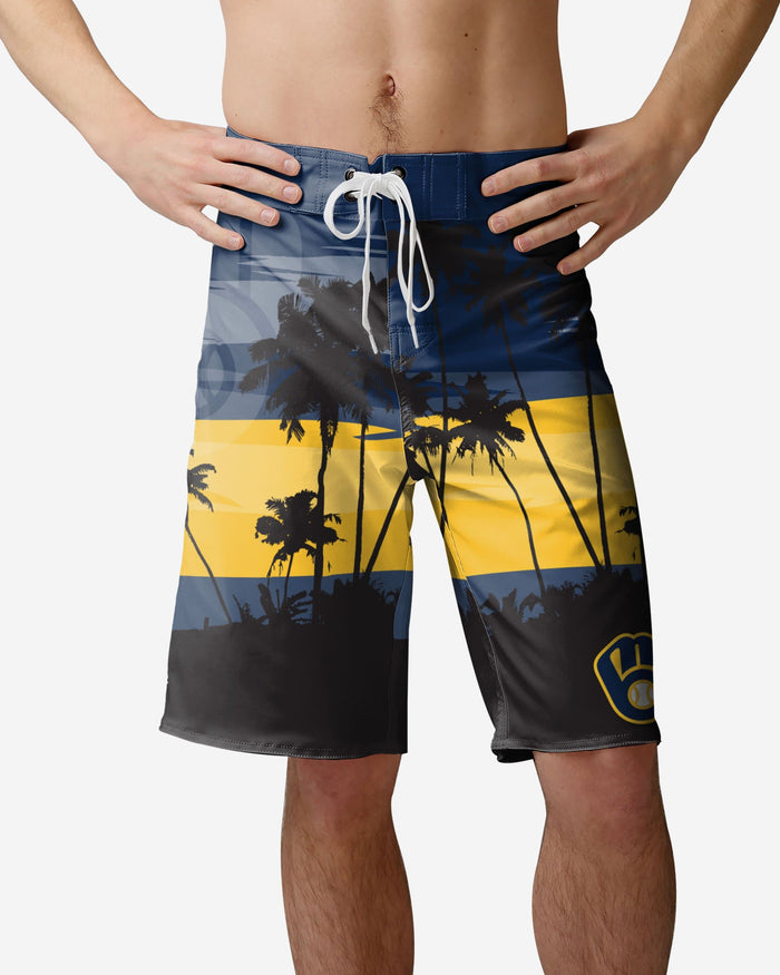 Milwaukee Brewers Sunset Boardshorts FOCO S - FOCO.com