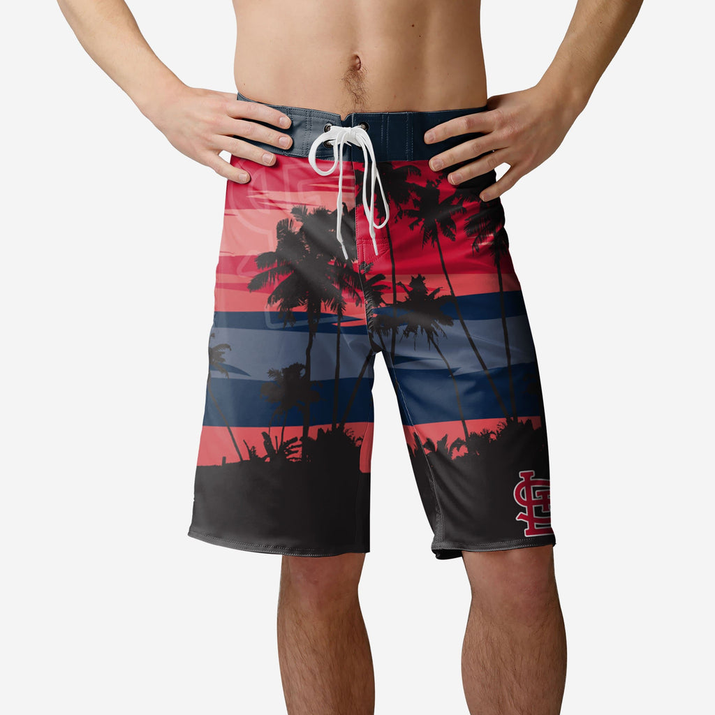 St Louis Cardinals Sunset Boardshorts FOCO S - FOCO.com