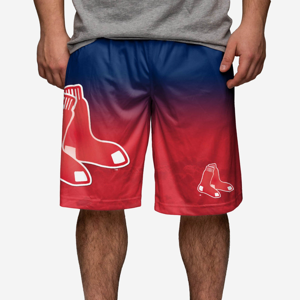 Boston Red Sox Gradient Big Logo Training Shorts FOCO - FOCO.com