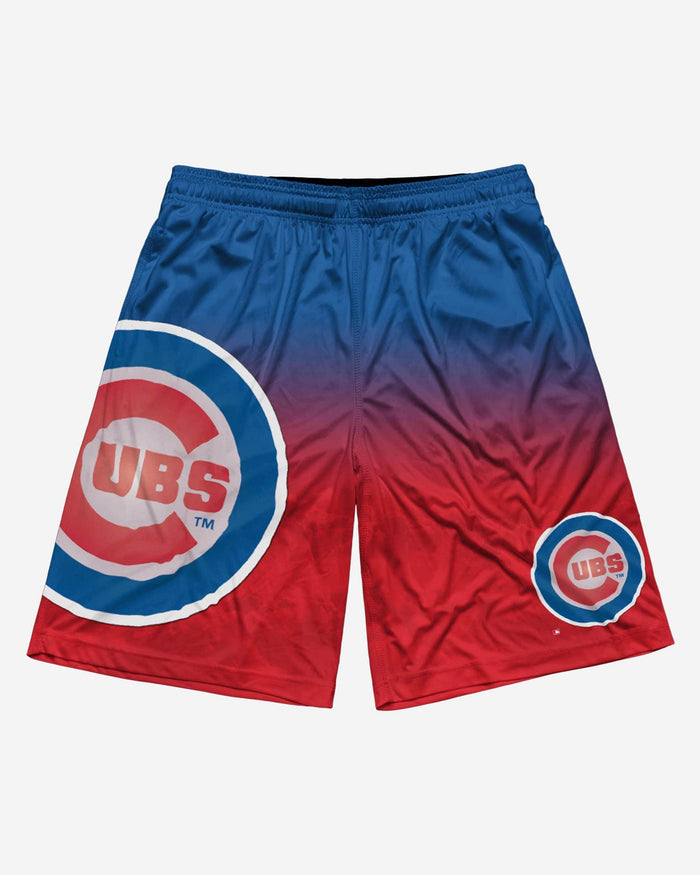 Chicago Cubs Gradient Big Logo Training Shorts FOCO - FOCO.com