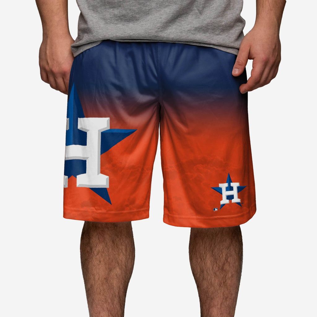 Houston Astros Gradient Big Logo Training Shorts FOCO - FOCO.com