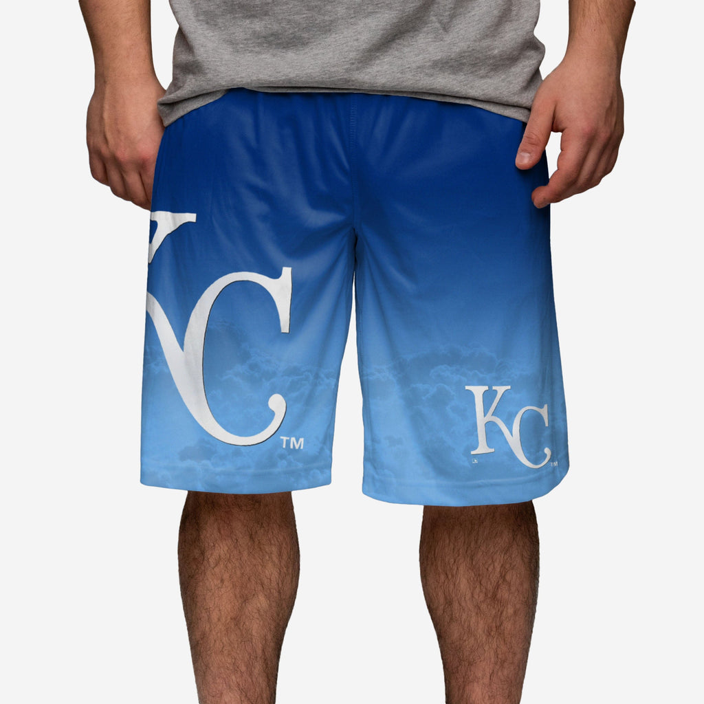 Kansas City Royals Gradient Big Logo Training Shorts FOCO S - FOCO.com