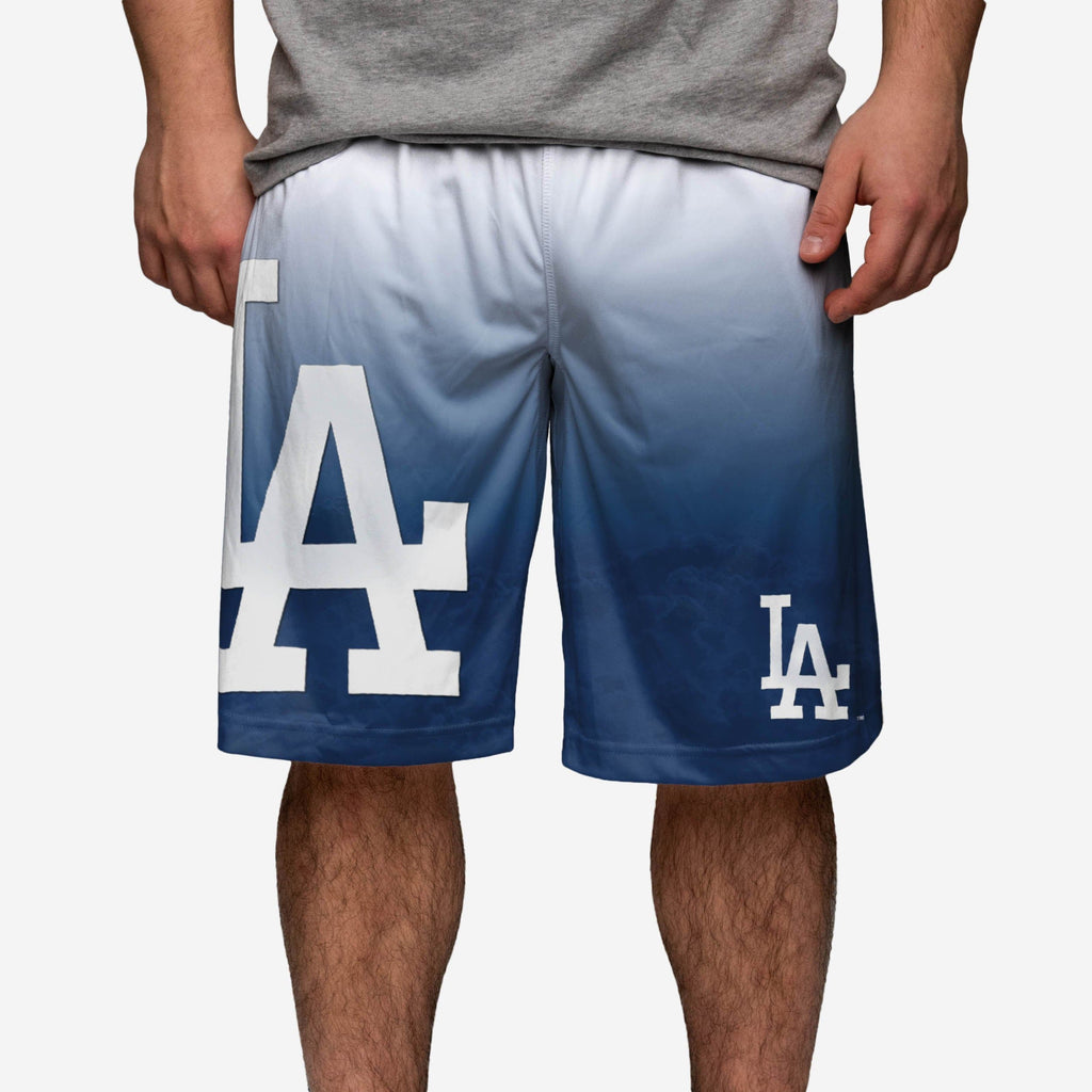 Los Angeles Dodgers Gradient Big Logo Training Shorts FOCO - FOCO.com