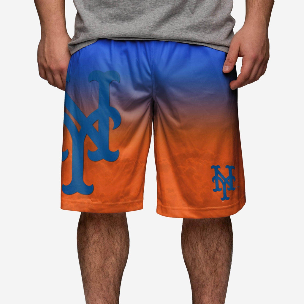 New York Mets Gradient Big Logo Training Shorts FOCO - FOCO.com