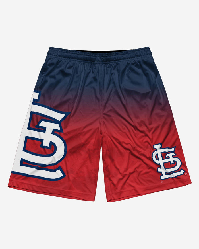 St Louis Cardinals Original Gradient Big Logo Training Shorts FOCO - FOCO.com