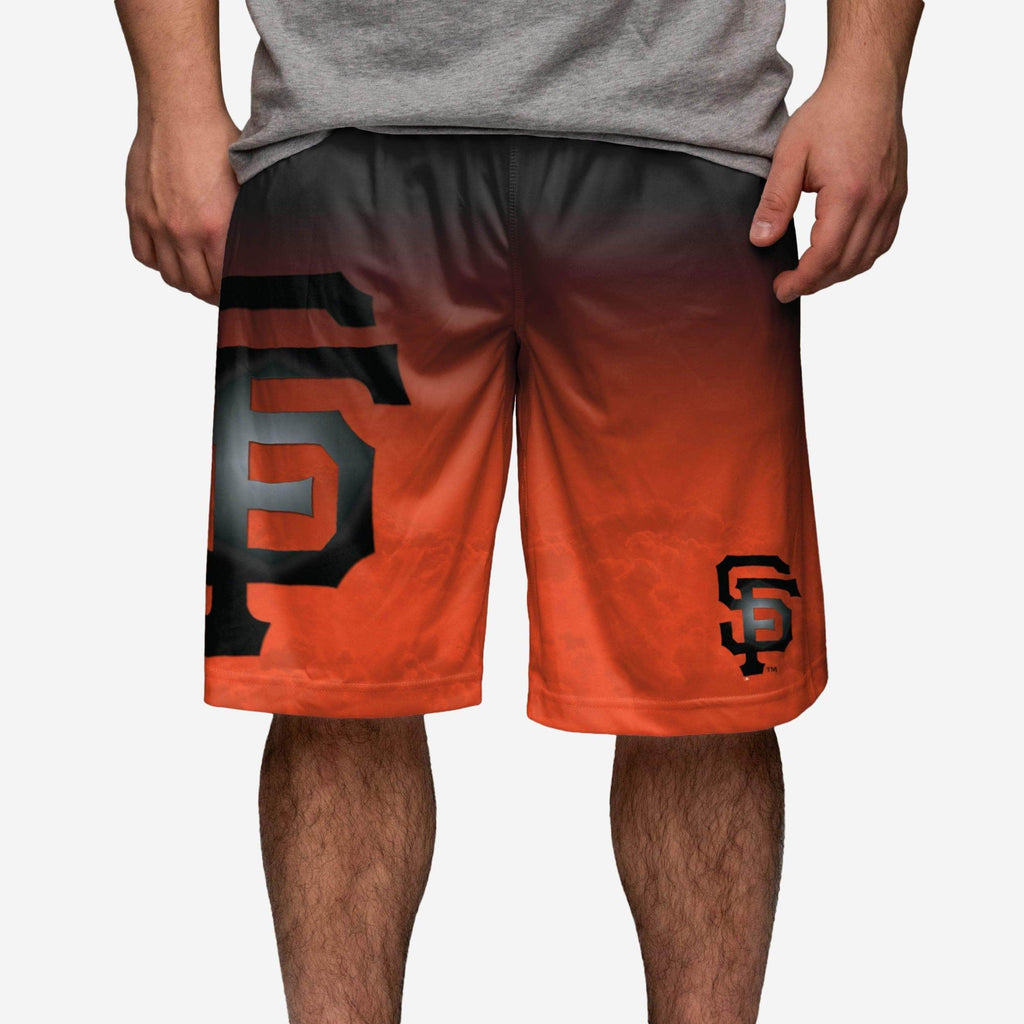 San Francisco Giants Gradient Big Logo Training Shorts FOCO - FOCO.com