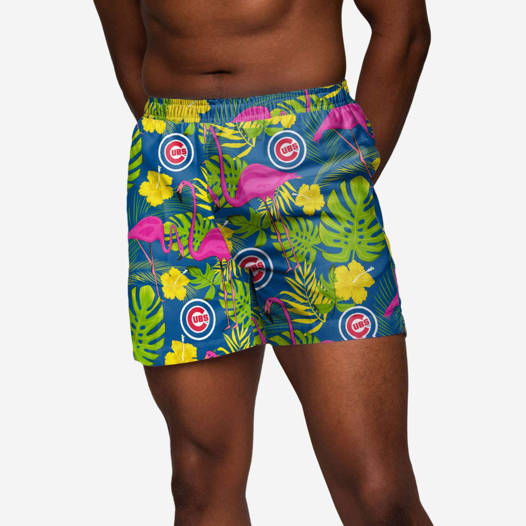 Chicago Cubs Highlights Swimming Trunks FOCO S - FOCO.com