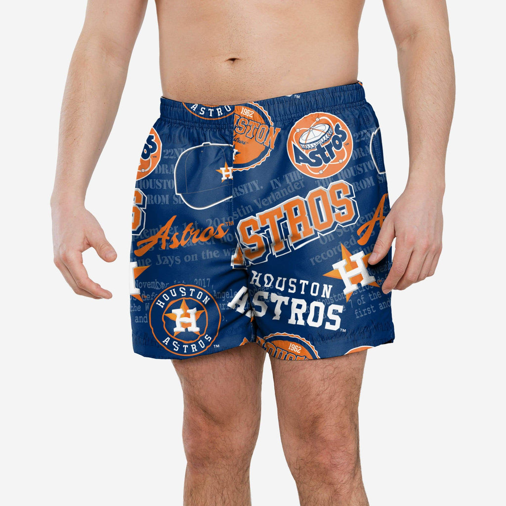 Houston Astros Logo Rush Swimming Trunks FOCO S - FOCO.com