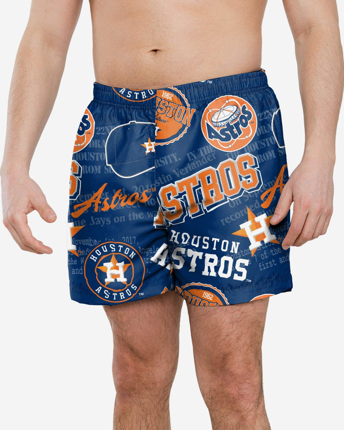 Houston Astros Logo Rush Swimming Trunks FOCO S - FOCO.com