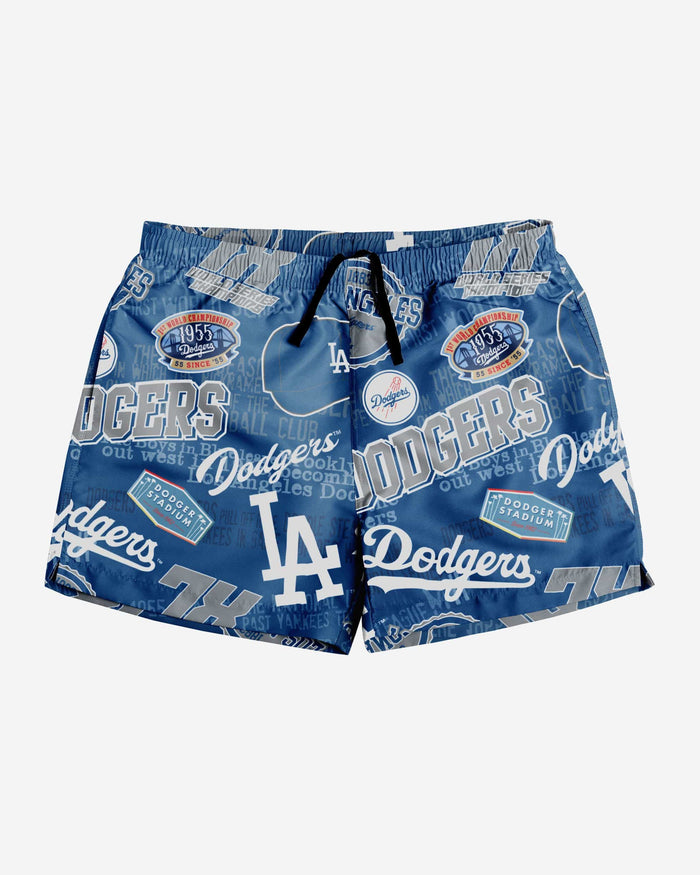 Los Angeles Dodgers Logo Rush Swimming Trunks FOCO - FOCO.com