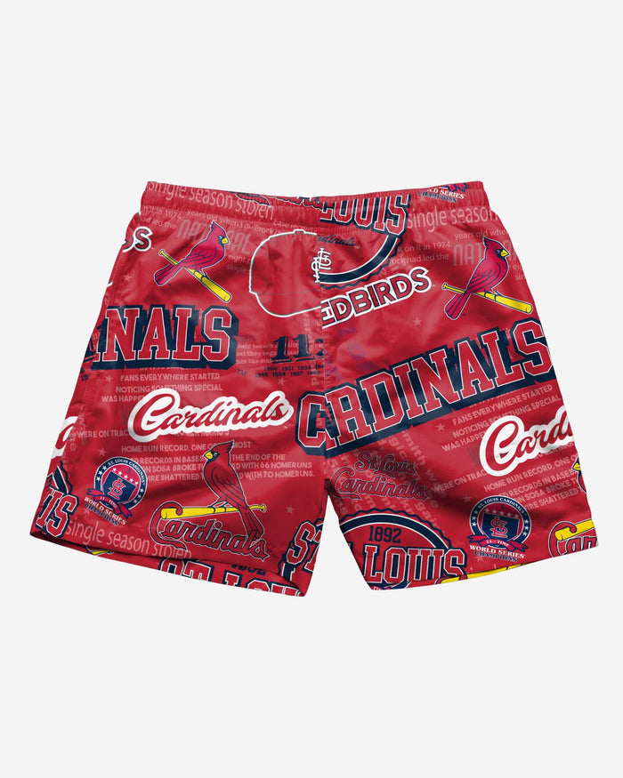 St Louis Cardinals Logo Rush Swimming Trunks FOCO - FOCO.com