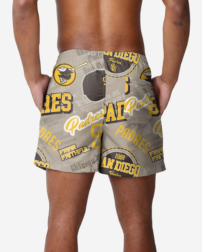 San Diego Padres Logo Rush Swimming Trunks FOCO - FOCO.com