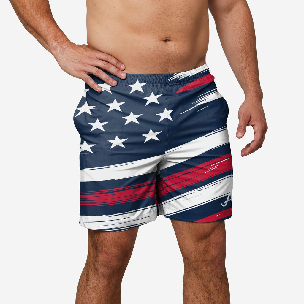 Atlanta Braves Americana Swimming Trunks FOCO S - FOCO.com