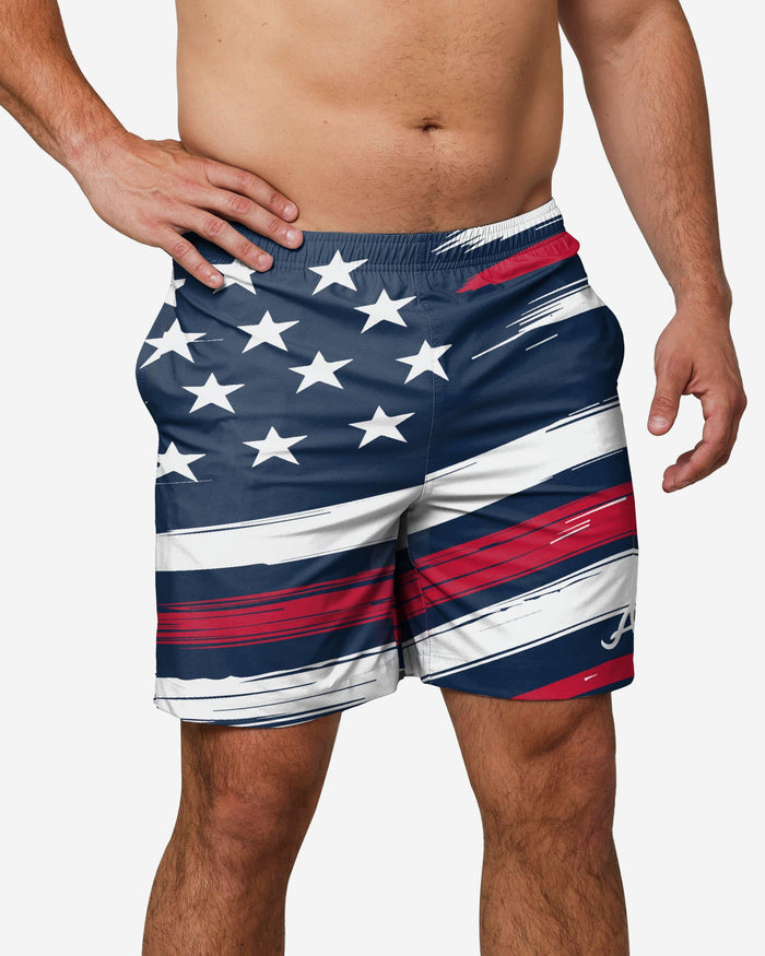 Atlanta Braves Americana Swimming Trunks FOCO S - FOCO.com