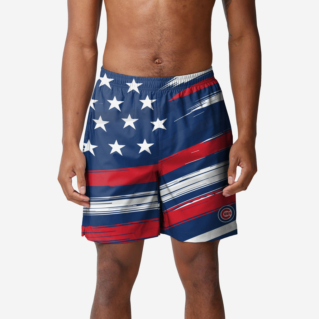 Chicago Cubs Americana Swimming Trunks FOCO S - FOCO.com