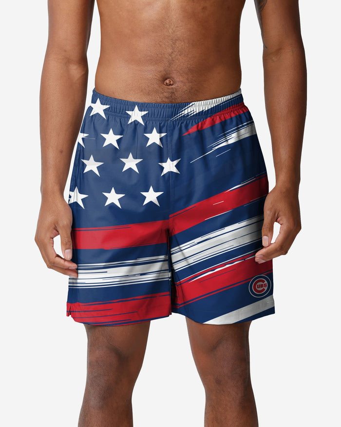 Chicago Cubs Americana Swimming Trunks FOCO S - FOCO.com